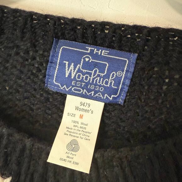 Woolrich Vintage Women's Wool Sweater Koala Bear Knit Intarsia Medium - Picture 2 of 6